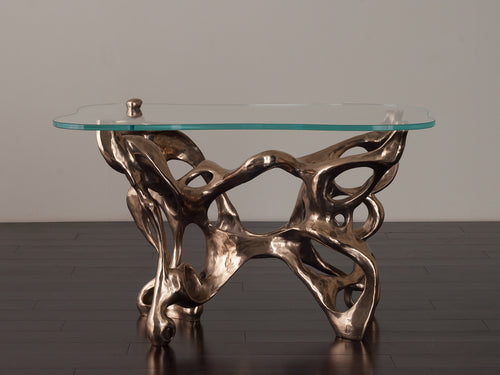 BCW DELIQUESCENT SIDE TABLE, polished